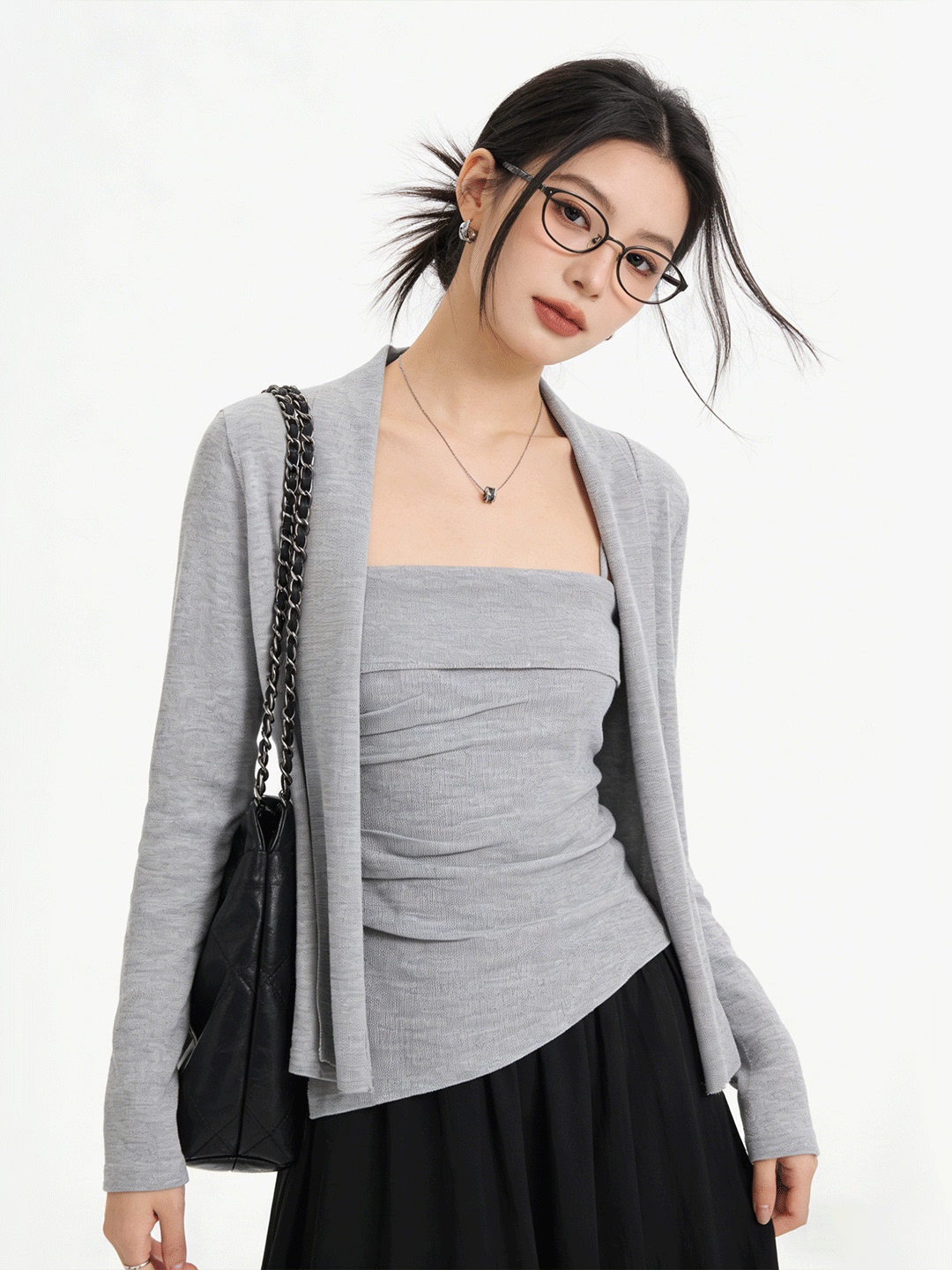 Lifestyle Of Korean - Lush Life Skin-friendly Short Knitted Cardigan