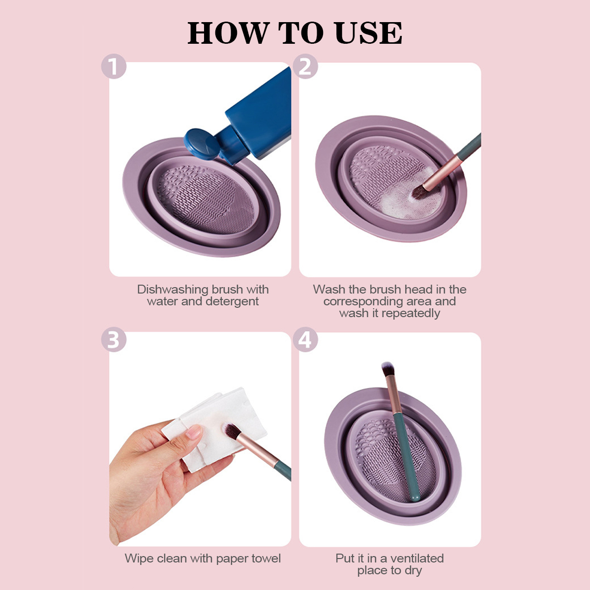 Silicone Makeup Brush Cleaning - Korean Lifestyle ulasan dan harga