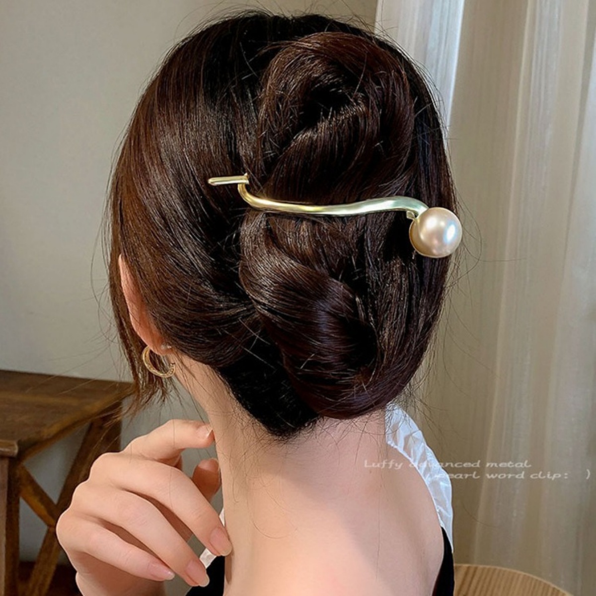 Elegant Glitter Pearl Hair Cli - Lifestyle Of Korean ulasan dan harga