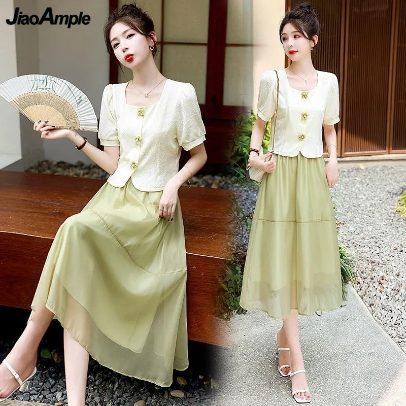 2024 Summer Women Graceful Flo - Korean Lifestyle ulasan dan harga
