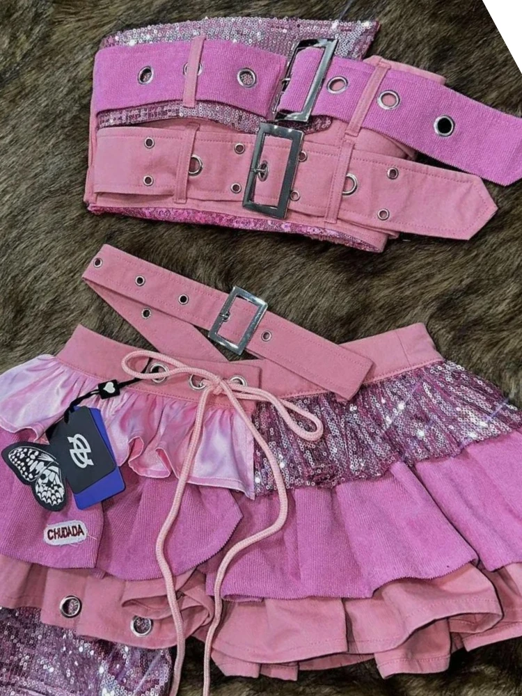Punk Style Woman 2 Piece Sets  - Korean Lifestyle ulasan dan harga