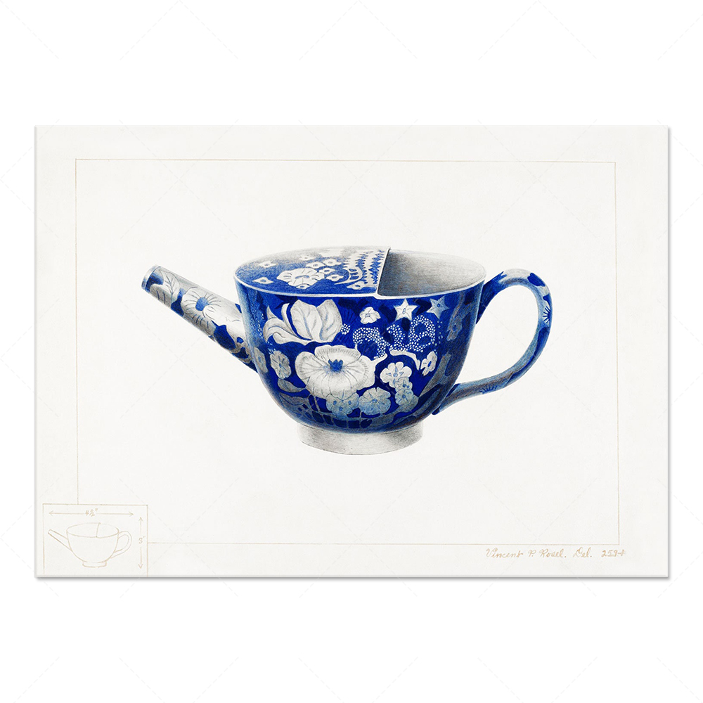 Korean printed blue porcelain  - Korean Arts And Lifestyle ulasan dan harga