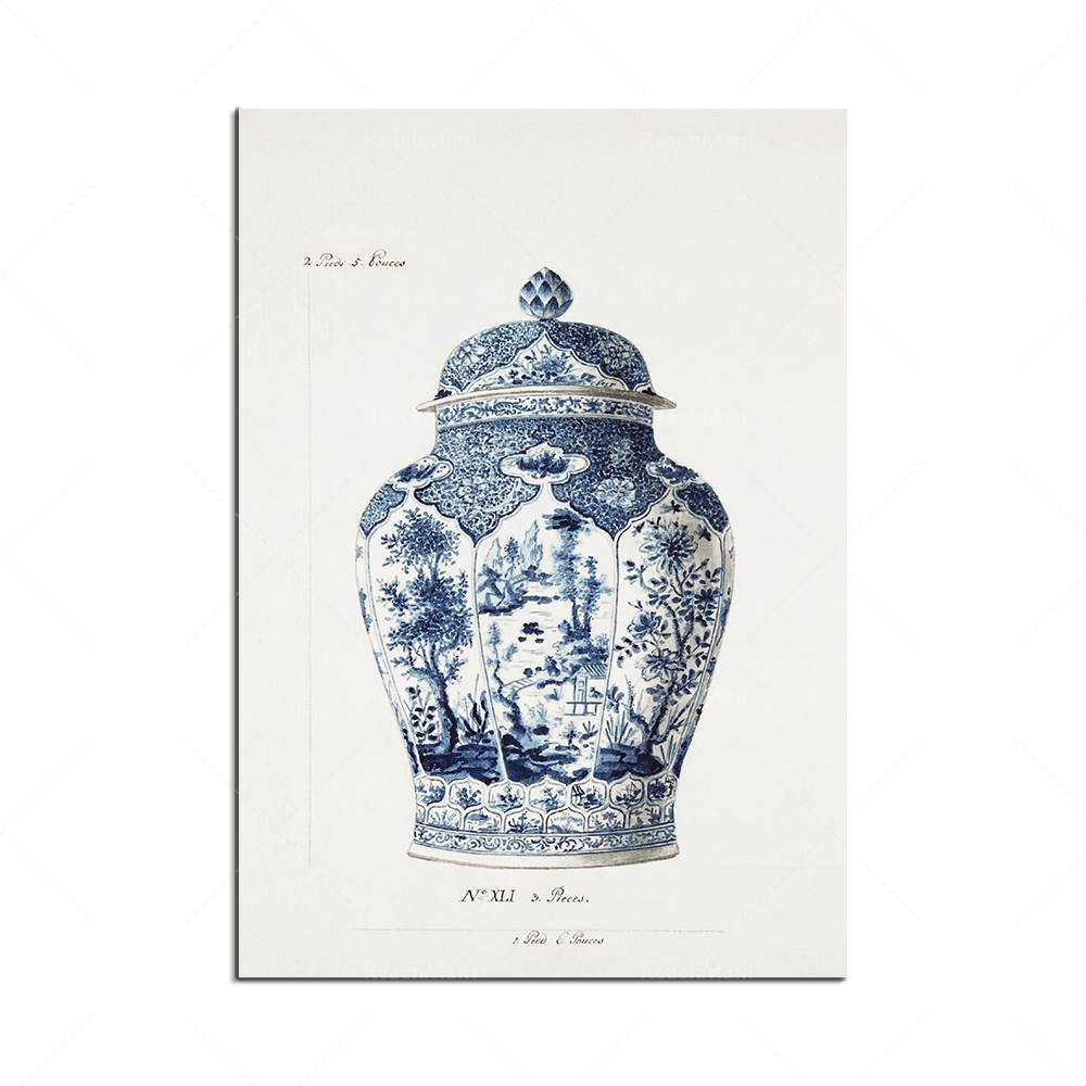 Korean printed blue porcelain  - Korean Arts And Lifestyle ulasan dan harga