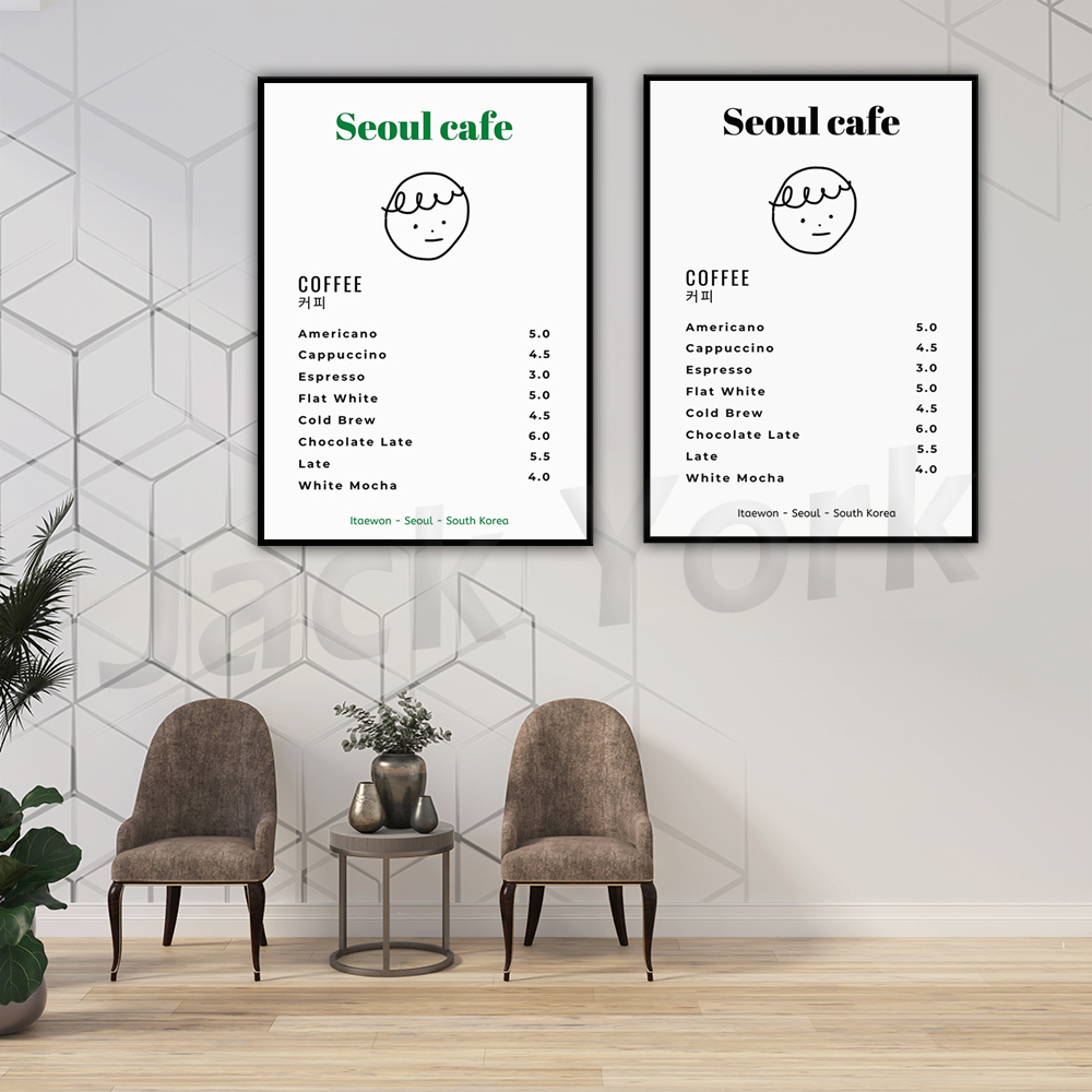 Seoul Cafe Print Wall Art Prin - Korean Arts And Lifestyle ulasan dan harga