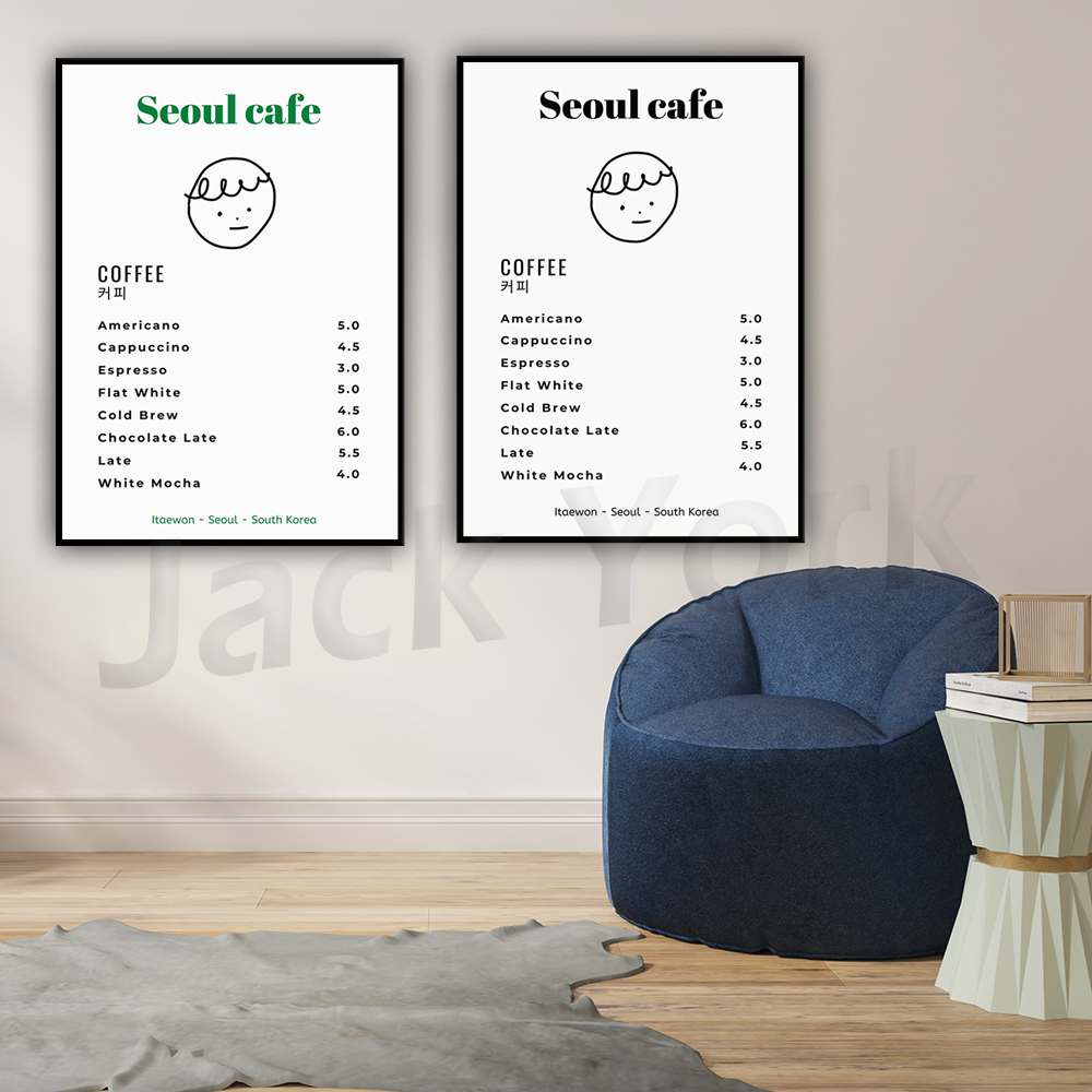 Seoul Cafe Print Wall Art Prin - Korean Arts And Lifestyle ulasan dan harga