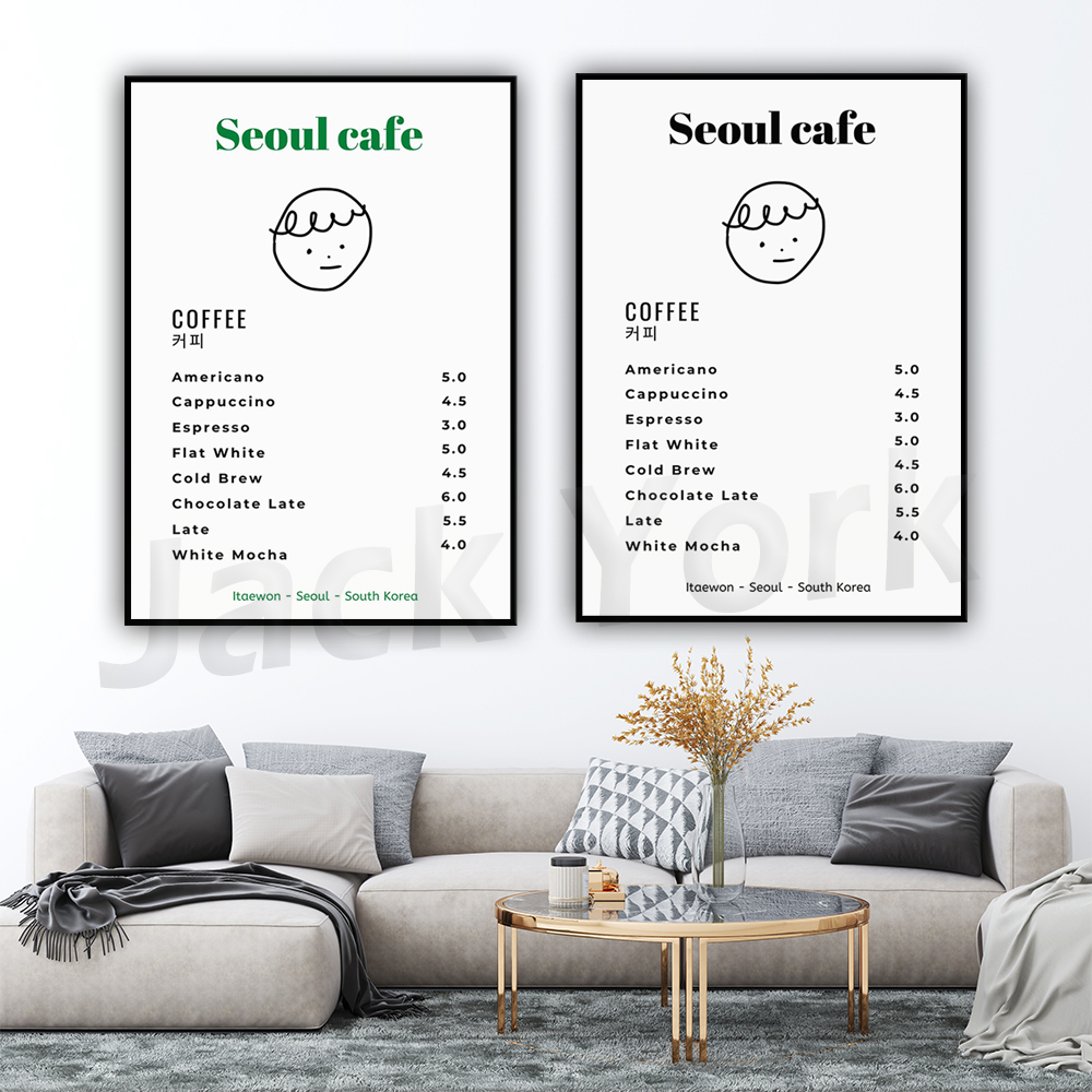 Seoul Cafe Print Wall Art Prin - Korean Arts And Lifestyle ulasan dan harga