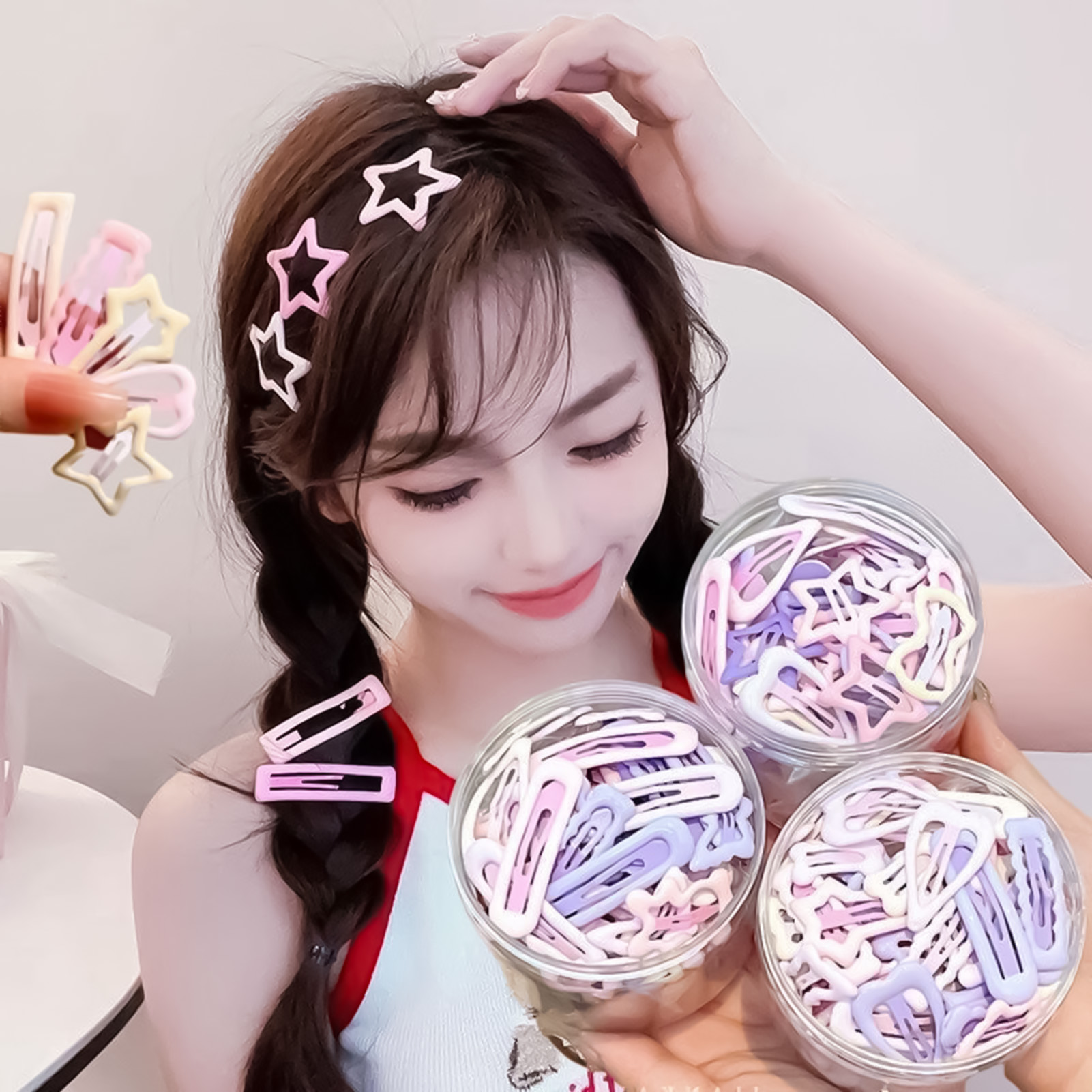 3PCS Sweet Style Headwear Pins - Lifestyle Of Korean ulasan dan harga