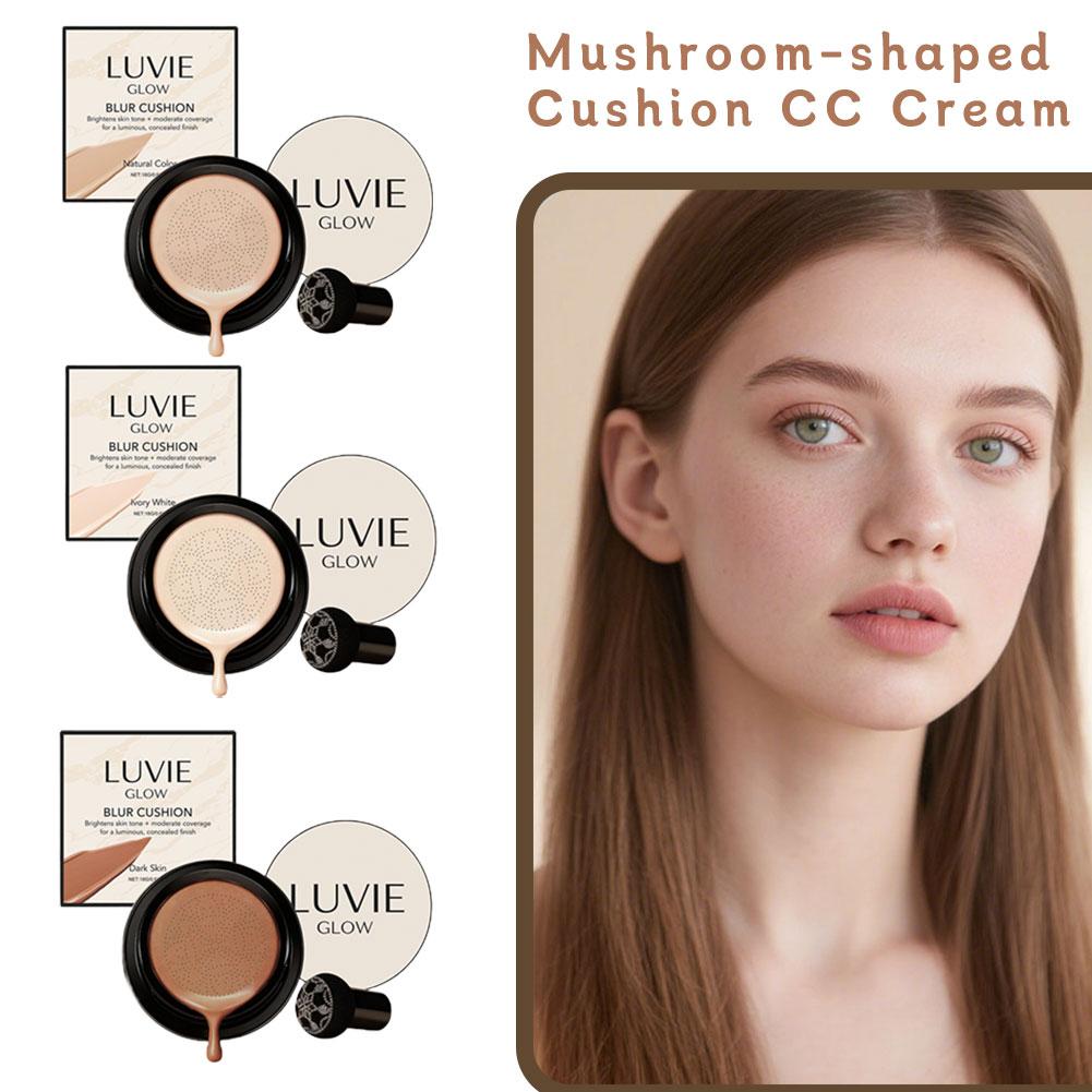 LUVIE GLOW Korean Mushroom Puf - Bb Cushion Korean ulasan dan harga