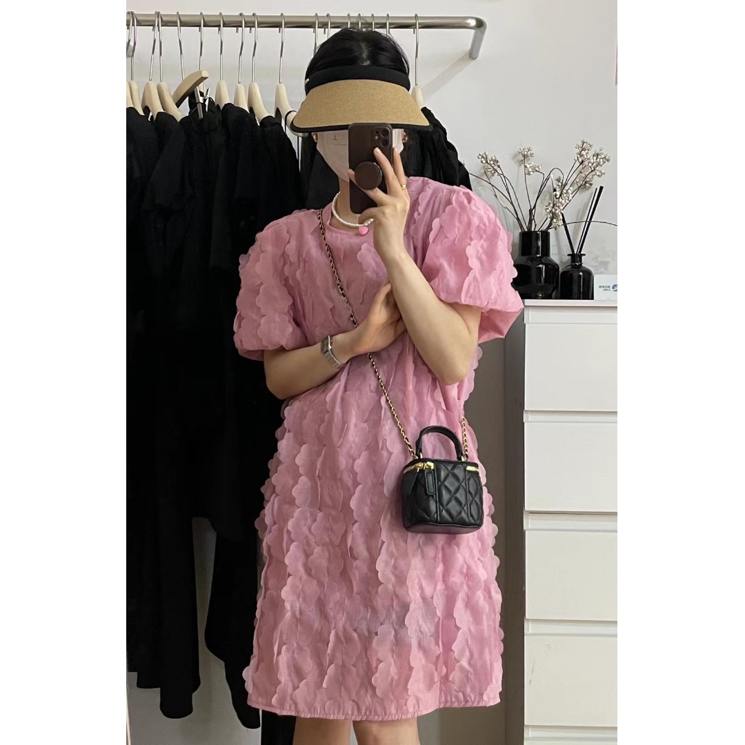 Floral Bubble Sleeve Dress Kor - Lifestyle Of Korean ulasan dan harga